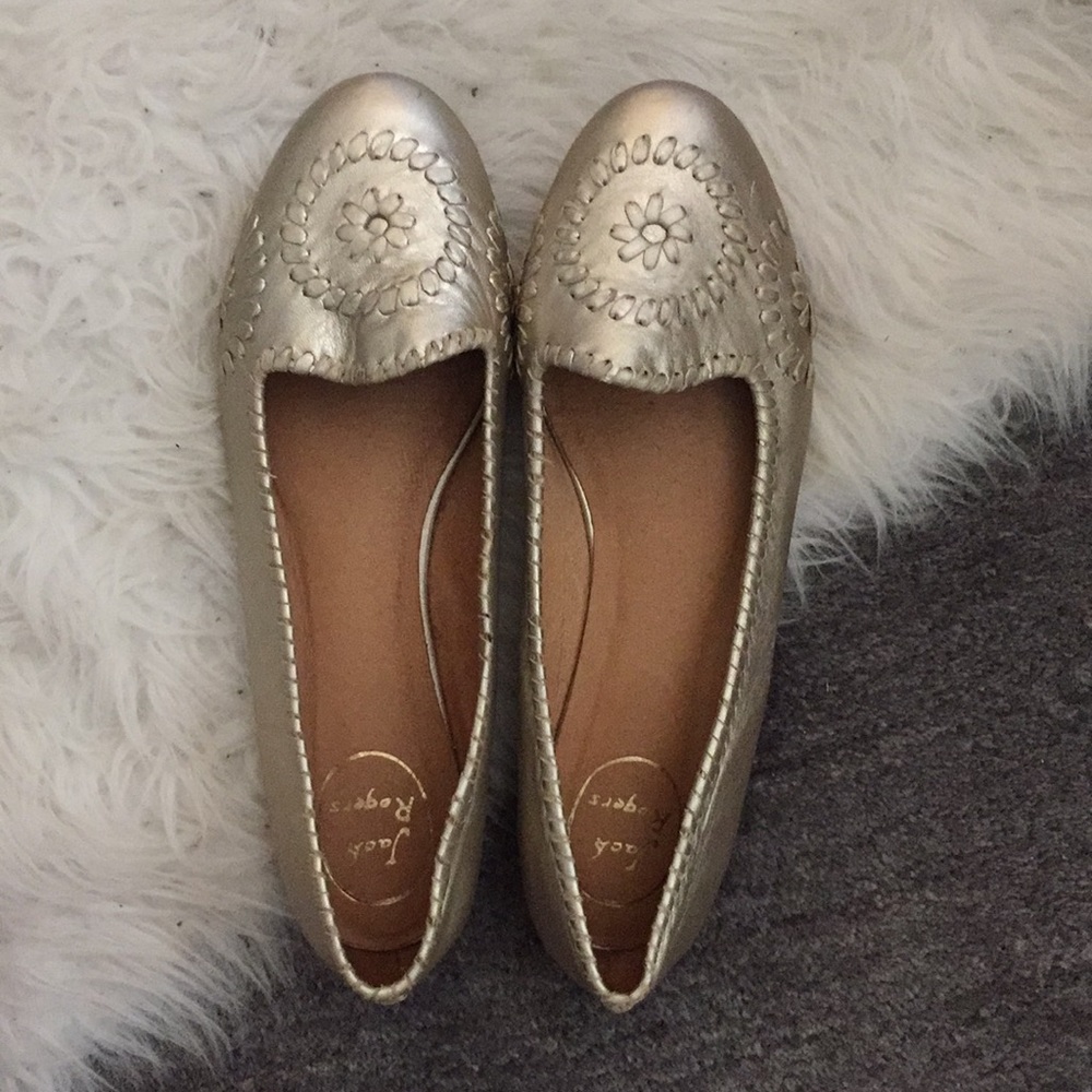 Jack Roger Slim Flat Gold Shoe